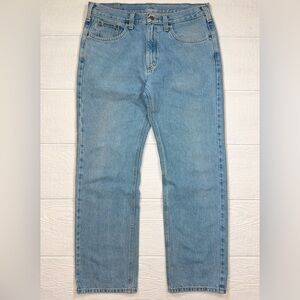 CARHARTT Mens Relaxed Fit Jeans 36x32 Traditional Fit B06 Blue Workwear B480 LVB